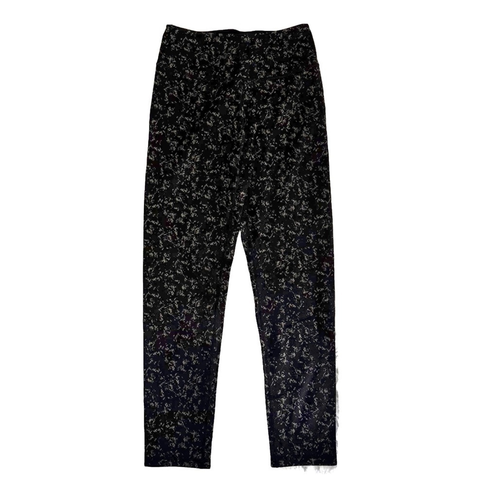 Women with Control Black Gray and White Print Leggings Size XS Stretchy NWOT